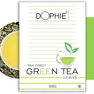 Dophie Green Tea Long Leaves (100G) Antioxidant, Weight Loss, Immunity, Slim Tea, Green Tea Loose Leaf, Green Tea Leaves, Rain Forest Alliance Certified Green Tea Leaves. Pack Of 1
