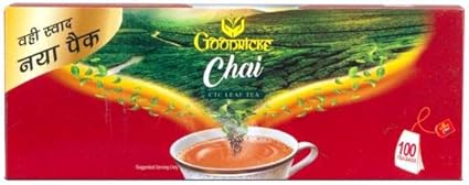GOODRICKE Chai Leaf Assam Tea Bags-100 Tea Bags|Premium Chai|Enticing Colour And Superior Taste|100% Natural & Organic Chai|Richer Taste & Flavour|Irresistible Aroma,180 Grams