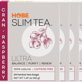 Ultra Slim Tea, Cran-Raspberry, Tea Bags, 24-Count Box (Pack of 4)