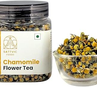 Sattvic Foods Chamomile Flowers Herbal Tea, Sourced From Kashmir | Natural And Caffeine-Free | Rich In Antioxidants | Soothes Mind And Induces Sleep 30 G