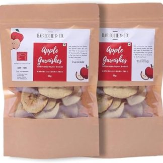 Bab Louie & Co. Apple Dehydrated Fruits Garnishes For Cocktail, Mocktail, Detox Water, Green Tea, Snacks |Gluten Free, Vegan, 100% Natural, Zero Preservatives, 50 Gm (Pack Of 2)