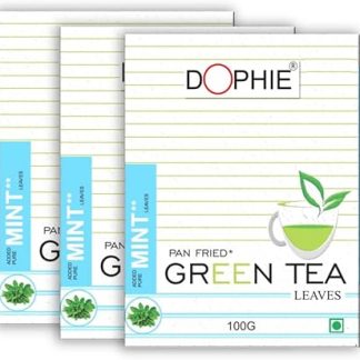 Dophie Green Tea Leaves, (Peppermint) Pack Of 3