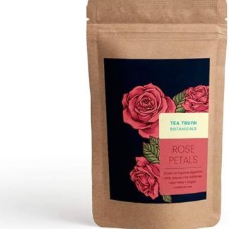 Tea Trunk Rose Petals | Dried Gulab Petals | For Sweets | Face Pack | Used In Baking | Making Fresh Rose Water - 100 Grams 100 G (Pack Of 1)