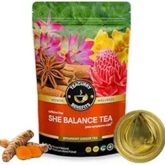 TEACURRY PCOS Tea (10 Tea Bags, Pack of 1) - Helps with Cycle and Wellness - She Balance Tea