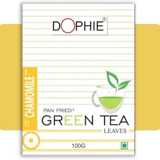Dophie Green Tea Leaves, (Chamomile)| Loose Leaves Green Tea With Chamomle Flowers (Pack 1) (100G)