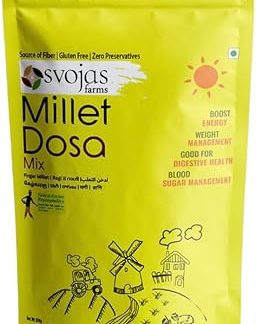 Svojas Farms Ragi (Finger) Dosa Mix, Twin Pack, 2X350G, High-Fibre, Gluten-Free, Nutritious, Easy To Prepare, Delicious, Wholesome, Natural Ingredients, Quality Millet Small