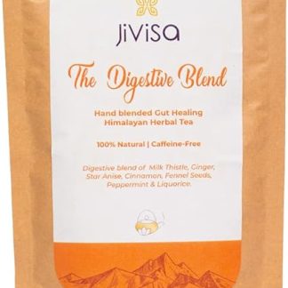 Jivisa Digestive Blend Herbal Tea - Immune & Digestive Support With Fennel Seeds, Milk Thistle, Ginger, Liquorice | Caffeine-Free, Antioxidant-Rich | 50G