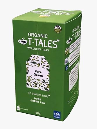Organic T-Tales | Wellness Teas | Pure Green Tea | 25 Tea Bag Box