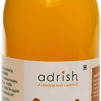 ADRISH Zerowaste Organic Lemon Ginger Squash (500Ml)- No Preservatives And Additives-Free|Healthy Squash|Lemon Ginger Concentrate| Natural |Concentrate For Iced-Teas, Hot Tea, Cocktails And Mocktails