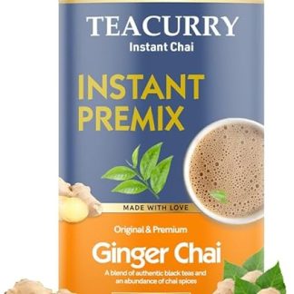 Teacurry Adrak Instant Tea Premix (140 Gram) - Ginger Premix Tea ready in 10 Seconds | Premium Ginger Chai with Assam Black Tea and Real Adrak | Ginger Tea