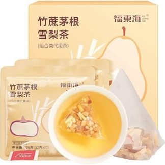 Fudonghai Bamboo Sugarcane, Maogen snow pear Tea 120g Box Cantonese Herbal Tea Free Boiling Triangle Tea Bag Children's Nourishing Flower Tea Health Tea