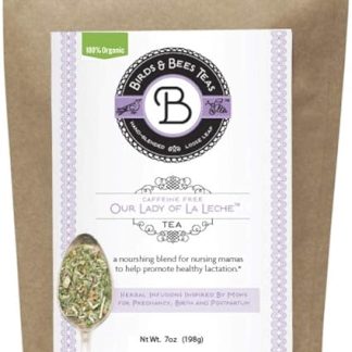 Birds & Bees Teas - Organic Lactation Tea - Our Lady of La Leche Breastfeeding Supplement & Lactation Supplement to Boost Supply of Mother's Milk with Organic Herbs, 40 Servings, 6.5 oz
