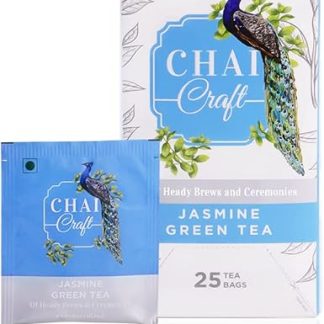 Chai Craft Jasmine Green Tea, 25 Tea Bags Floral Tea