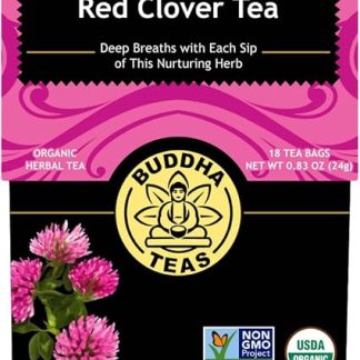 Buddha Teas Organic Red Clover Tea - Kosher, Caffeine Free, Gmo-Free - 18 Bleach Free Tea Bags