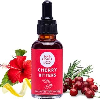 Bab Louie & Co. Cherry For Cocktails|India's First Non-Alcoholic Handcrafted Bitters|100% Natural |Tart Bitter Taste, Cosmopolitan, Margarita, Gin And Tonic, Cocktails|No Preservatives/ Sugar|30Ml