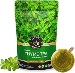 TEACURRY Himalayan Thyme Tea (25 Grams, 50 Cups) - Helps with Blood Pressure, Coughing & Immunity - Canadian Himalayan Thyme