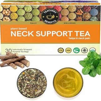 Teacurry Neck Support Tea (30 Tea bags 1 Month Pack) - Helps with Neck Pain | Ayurvedic Herbal Tea
