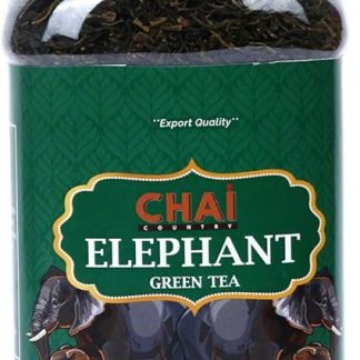 Chai Country Elephant Green Tea 100% Natural and Full of Antioxidant Help in - Loose Leaf Jar (500)