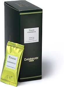 Dammann Freres Sachets, Chamomile Tea Bags, Premium Gourmet French Herbal Tea, Individually Wrapped, 21 Count (Single Pack)