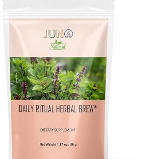Daily Ritual Herbal Brew – Immune Support Tea with Ginger, Turmeric, Ashwagandha & Tulsi – Caffeine-Free Herbal Wellness Blend – 2 oz Loose Leaf