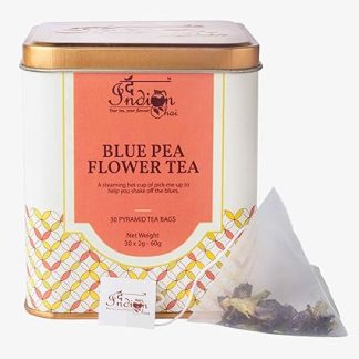 The Indian Chai - BluePea Flower Tea 30 Pyramid Tea Bags for Improving Eyesight & Good for Hair & Skin