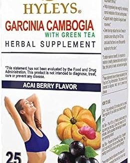 Hyleys Tea Garcinia Cambogia with Acai Berry - 25 bags (100% Natural, Sugar Free, Gluten Free and Non GMO)