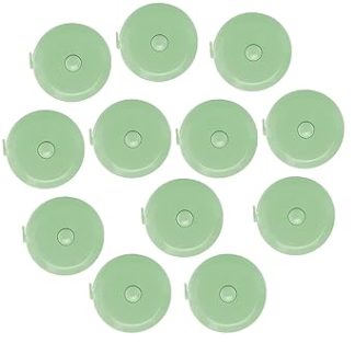 12pcs,Green Soft Retractable Measuring Tape - Tape Measure for Body Measuring Metric Tape Measure Double Scale Soft Tape Measure for Body Fabric Sewing Tailor Cloth Knitting Home Craft Measurements.