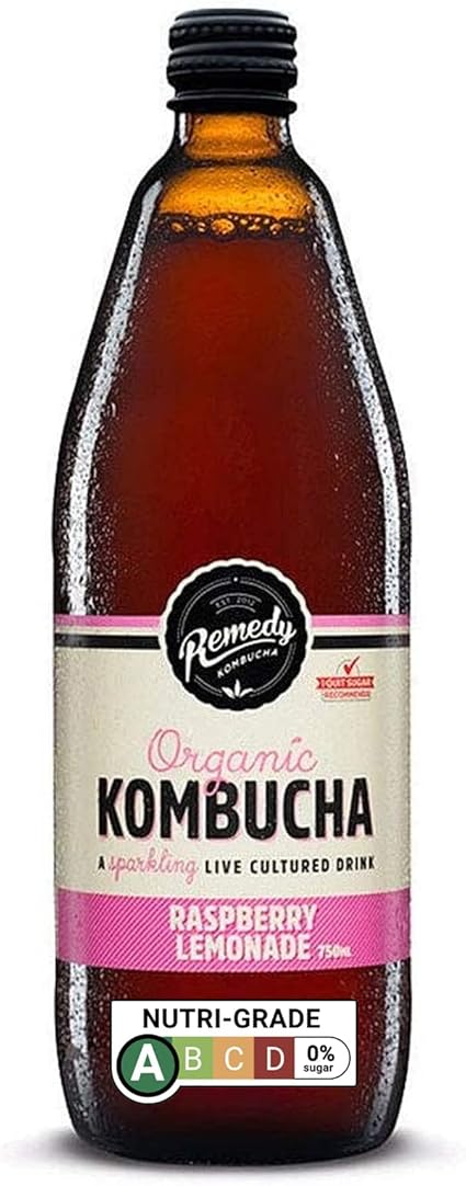 Remedy Organic Kombucha Raspberry Lemonade Bottle, 750 ml
