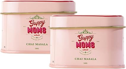 GUPPY MOM'S Guppy Moms Chai Masala | Signature Blend Aromatic Tea Masala Powder With Natural Ingredients | Immunity Booster | 50Gm Each (Pack Of 2)