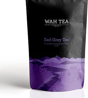 Wah Tea Kangra Earl Grey Tea Leaves | Zero Calories | Hand-Plucked Leaf | 100% Natural Anti-Oxidants | Weedicide & Pesticide Free | De-Stress & Re-Energize | Aroma of Kangra Valley | 100g