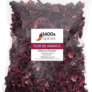 2lb Dried Hibiscus Flowers Bulk perfect for Tea and Mexican Agua Fresca, Flor de Jamaica, Whole Flowers and Petals by 1400s Spices