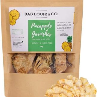 Bab Louie & Co. Pineapple Dehydrated Fruits Garnishes For Cocktail, Mocktail, Detox Water, Green Tea, Snacks | Air Dried | Gluten Free | Vegan | No Sugar | 100% Natural | Zero Preservatives | 50 Gm