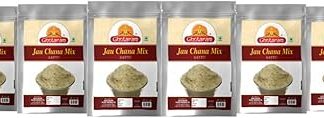 Ghotaram Hand Roasted & Stone Ground Multigrain Barley/Jau/Jaun Chana Mix Sattu Atta/Roasted Gram Flour/Black Chana Sattu mix Jau Sattu Multigrain enriched with Fibre & Protein-2880g(pac 6x 480g)