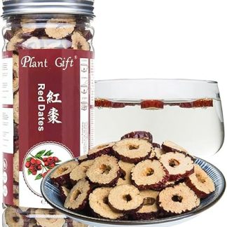 Plant Gift Plant Gift 100% Red Dates Slices, Pure Natural Organic Dates (Seedless), Red Jujube, Red Dates Chinese Organic, Health Care 80g/2.82oz