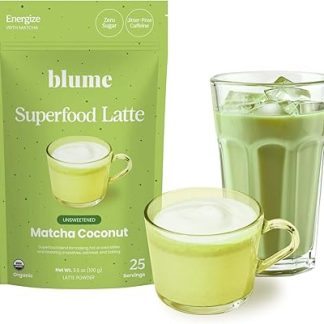 Blume Superfoods Latte - Matcha Powder with Coconut, Natural Caffeine, L-Theanine, All Day Energy & Focus, Sugar-Free, Moringa, Vegan, Organic Matcha Latte from Shizuoka Japan, Green Tea - 25 Servings