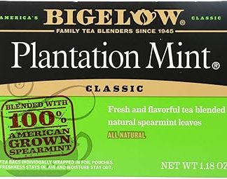 Bigelow Plantation Mint Tea, 20-Count Boxes (Pack of 6) ( Value Bulk Multi-pack)
