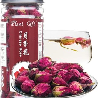 Plant Gift Chinese Rose Flower, Red Rose Tea, Dried Rose Petals, Women Ladys Anti Aging Herbal Flower Petals, Rosebud Flower Herb Loose Leaf Tea Fragrant Natural Healthy Herbal Tea 50G/1.76oz