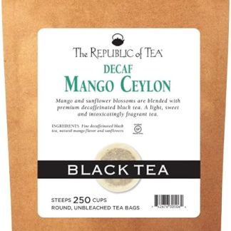 The Republic of Tea Decaf Mango Ceylon Black Tea, Refill Pack of 250 Tea Bags