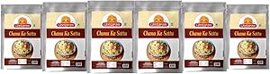 GHOTARAM Fibre Rich Chana Sattu/Cattu Mavu/Roasted Gram Flour|Cooling summer drink|Low glycemic index flour/Sattu|Protein-Rich Chana Sattu Atta/Flour|Rich Indian beverage-1440g(pac 6x 240g)
