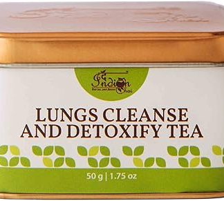 The Indian Chai – Lung Cleanse & Detoxify Tea 50g | Anti Smoking Herbal Tea with Burdock Root, Valerian Root, Mullein Leaf, Eucalyptus Leaves & more