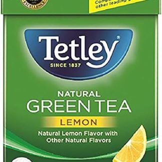Tetley Natural Green Tea, Lemon Green Tea, Rainforest Alliance Certified, 72 Tea Bags (Pack of 6)