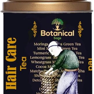 Botanical Sage- Hair Care tea 100g With free Tea Infuser | With goodness of Rose Petals, Saw palmetto, rosemary, Matcha tea, rhododendron, Lavender etc