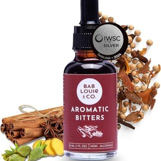 Bab Louie & Co. Aromatic Bitters For Cocktails, India's 1St Non-Alcoholic Award Winning Bitters, 100% Natural, Real Fruits, Herbs & Spices, Spiced Earthy Taste Notes, Old Fashioned, Gin & Tonic, 30Ml