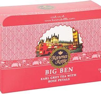 Big Ben Earl Grey Assam Tea with Bergamot Oil Rose Petals (25 Nos Pyramid Teabag Box)