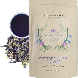Harney & Sons Butterfly Pea Flower Tea | 5oz Bag of Bright Blue Dried Butterfly Flower from Thailand