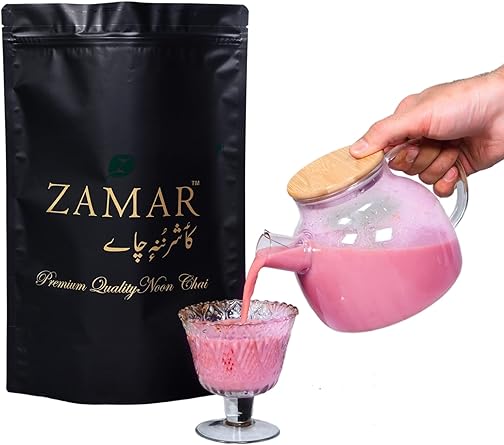 ZAMAR Kashmiri Original Noon Chai | Gulabi Chai | Namkeen Tea | Pink Tea, Sheer Chai, Samovar Tea, Long Leaves Green Tea Loose Leaves (500Gm Each) Pack Of 1