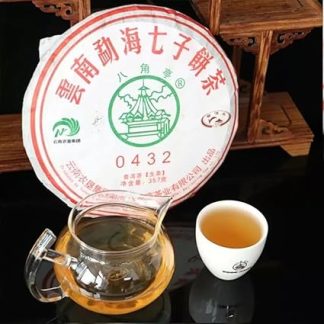 2018ye Octagonal Pavilion 0432 Raw Tea 357g/Cake Yunnan Raw Puer Tea Cake Chinese Pu Erh Black Tea Yunnan Pu er Raw Tea