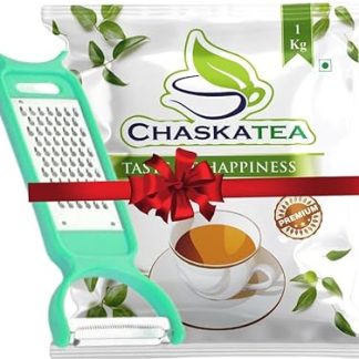 CHASKATEA Premium Masala Tea Powder Organic Tea, Natural Tea Powder, Perfectly Blended Rich & Aromatic Taste, Assam Natural Tea Leaves Chai Patti (Net 1Kg With Free Slicer) (Pack Of 1)