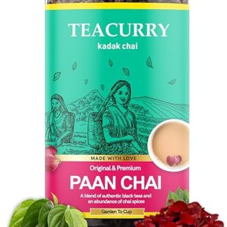 TEACURRY Paan Chai (100 Grams, 50 Cups) - Paan Chai For Digestion - 100% Natural Flavoured Tea With Real Fennel, Rose, Betel Leaves, Cardamom | Refreshing, Tasteful Paan Flavor Tea