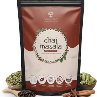 Ashvatha Chai Masala-Ginger Cardamom (Tea Masala) with 9 Premium Herbal Spices I 100% Natural I Authentic Indian Flavour I Immunity Booster I (Pack of 1)